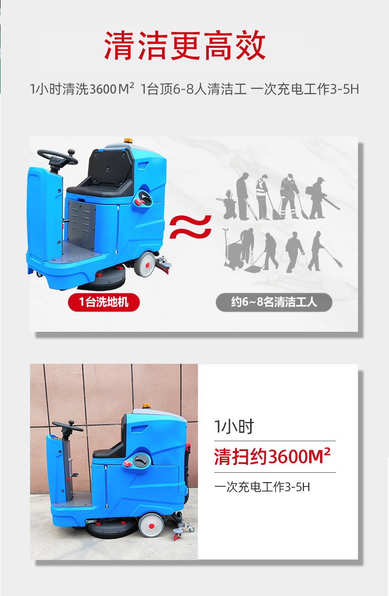盘锦驾驶式洗地机更适合用在高铁站